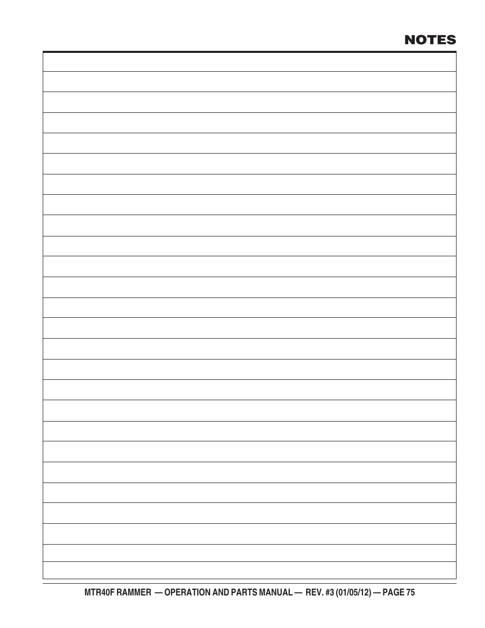 Multiquip MTR40F User Manual | Page 75 / 76
