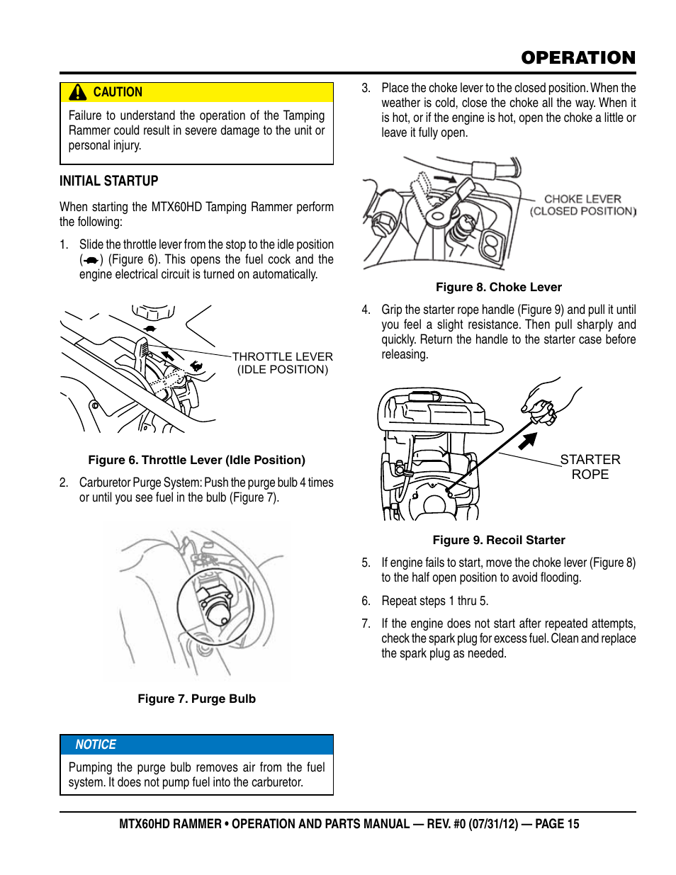 Operation | Multiquip MTX60HD User Manual | Page 15 / 70