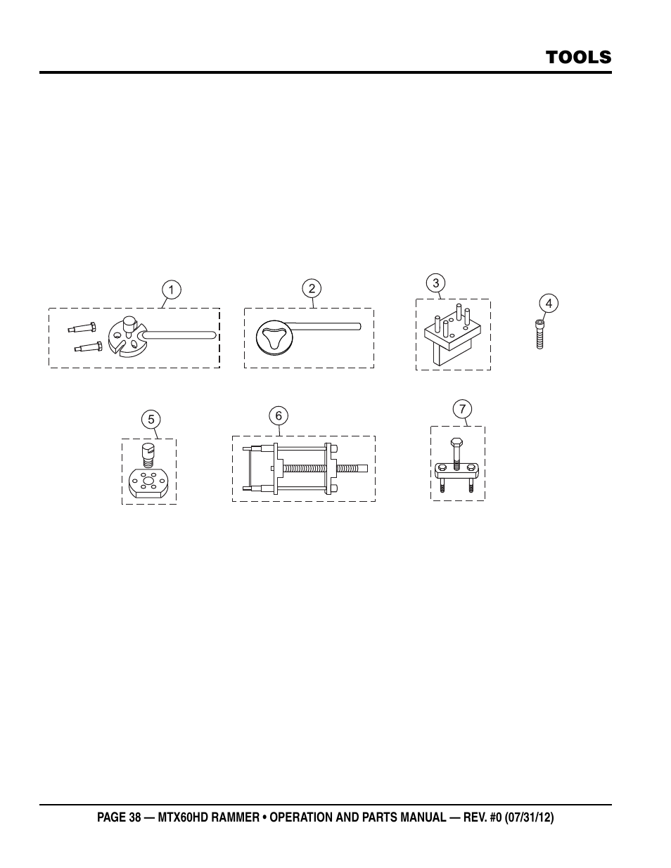 Tools | Multiquip MTX60HD User Manual | Page 38 / 70