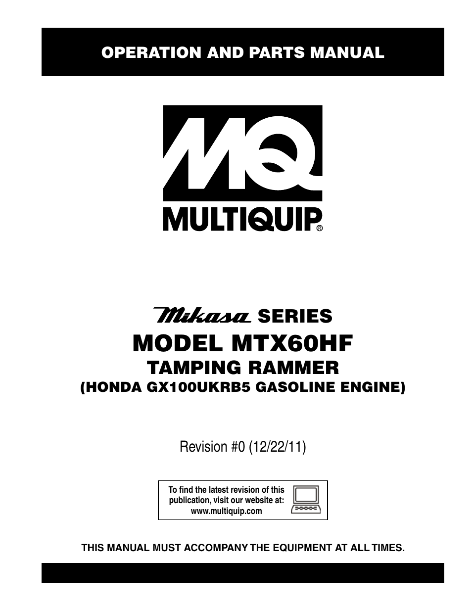 Multiquip MTX60HF User Manual | 66 pages