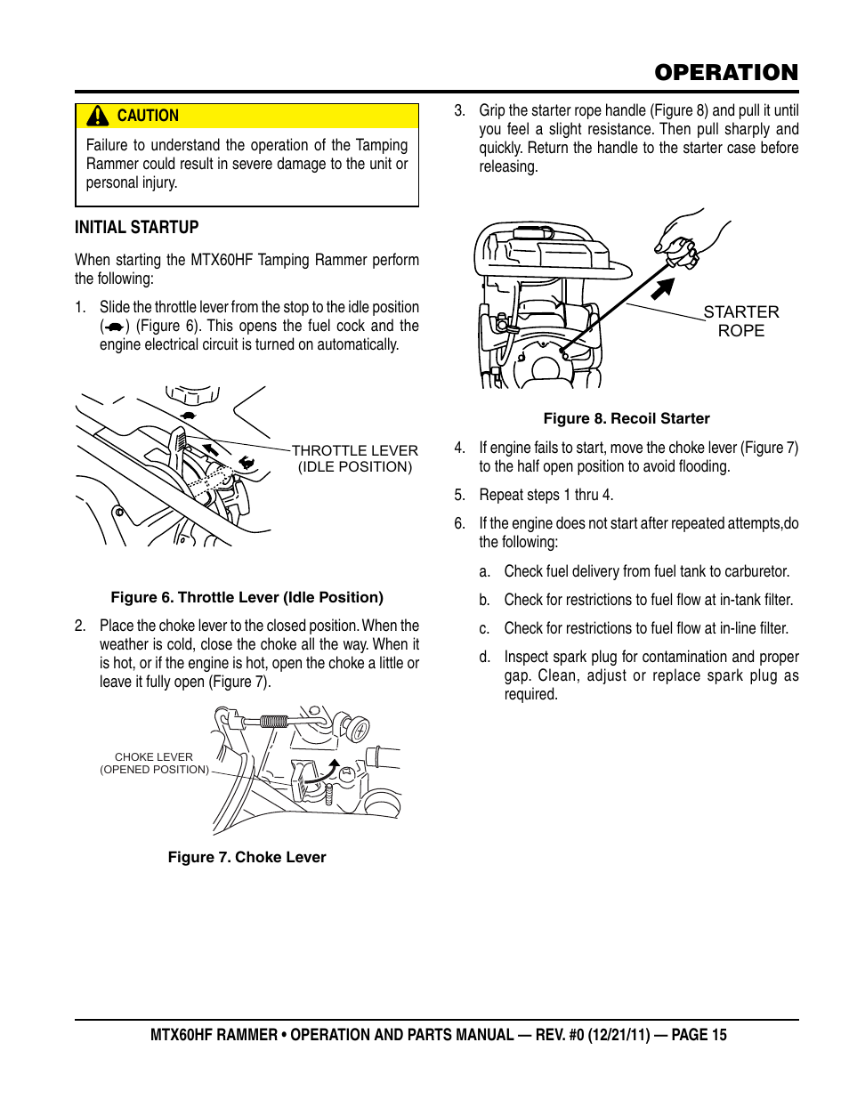 Operation | Multiquip MTX60HF User Manual | Page 15 / 66