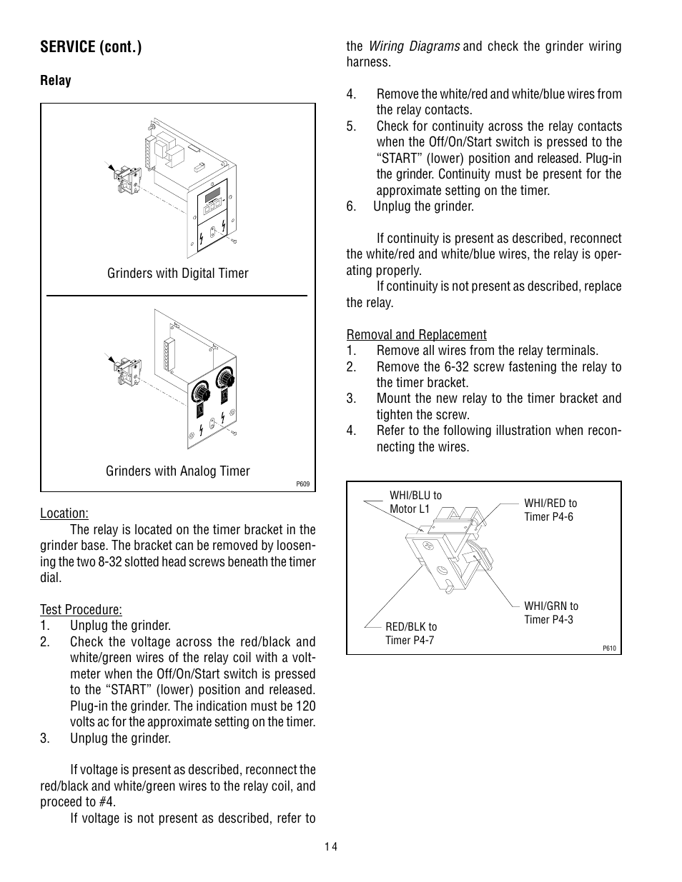 Service (cont.), Wiring diagrams, Ri gh t | Bunn G9-2T HD User Manual | Page 14 / 20