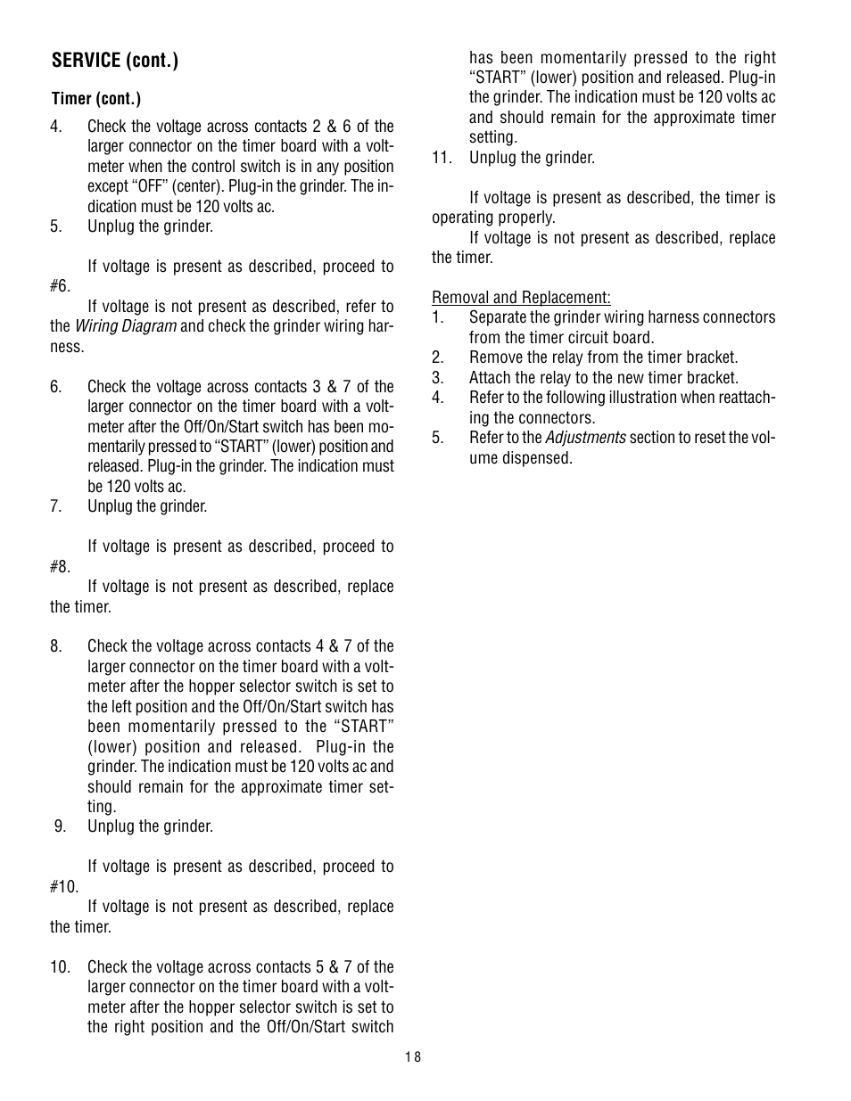 Bunn G9-2T HD User Manual | Page 18 / 20