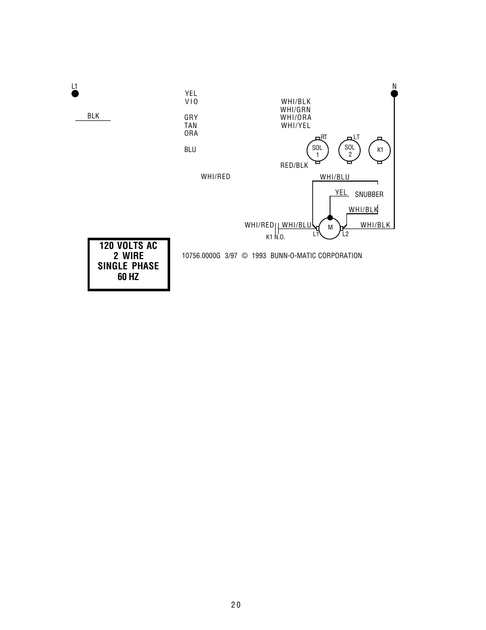 Bunn G9-2T HD User Manual | Page 20 / 20