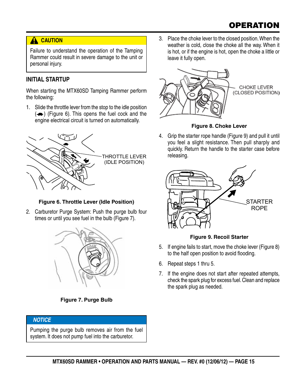 Operation | Multiquip MTX60SD User Manual | Page 15 / 58