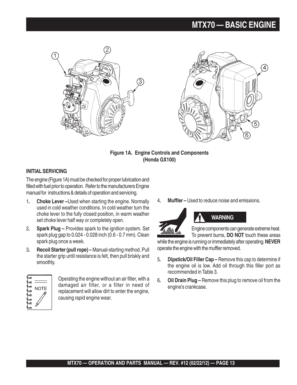 Mtx70 — basic engine | Multiquip MTX70 User Manual | Page 13 / 68