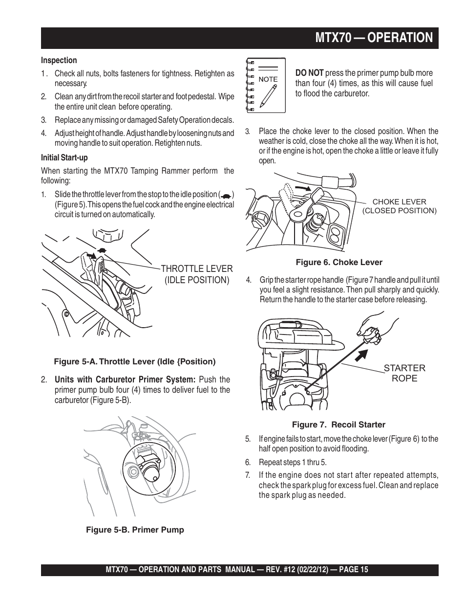 Mtx70 — operation | Multiquip MTX70 User Manual | Page 15 / 68