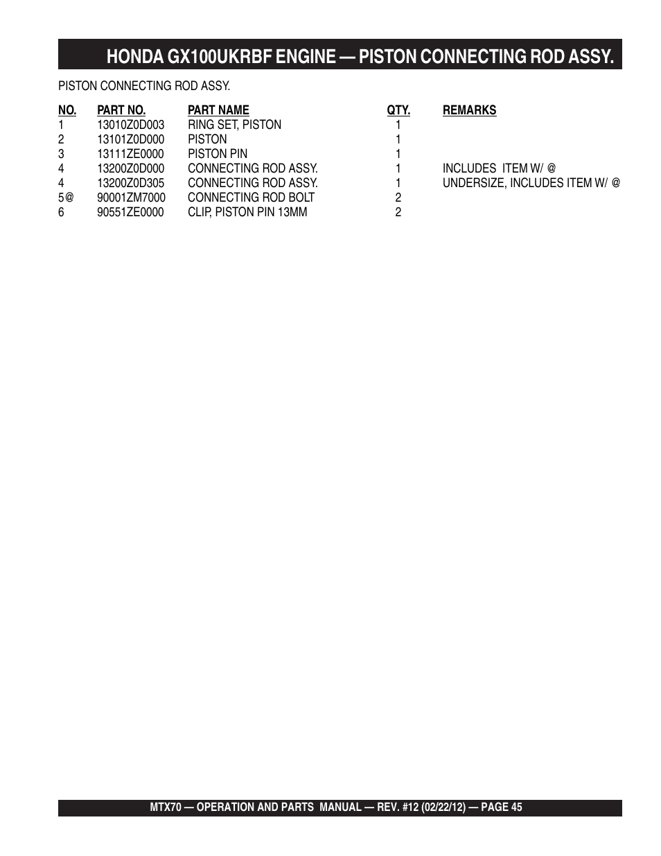 Multiquip MTX70 User Manual | Page 45 / 68