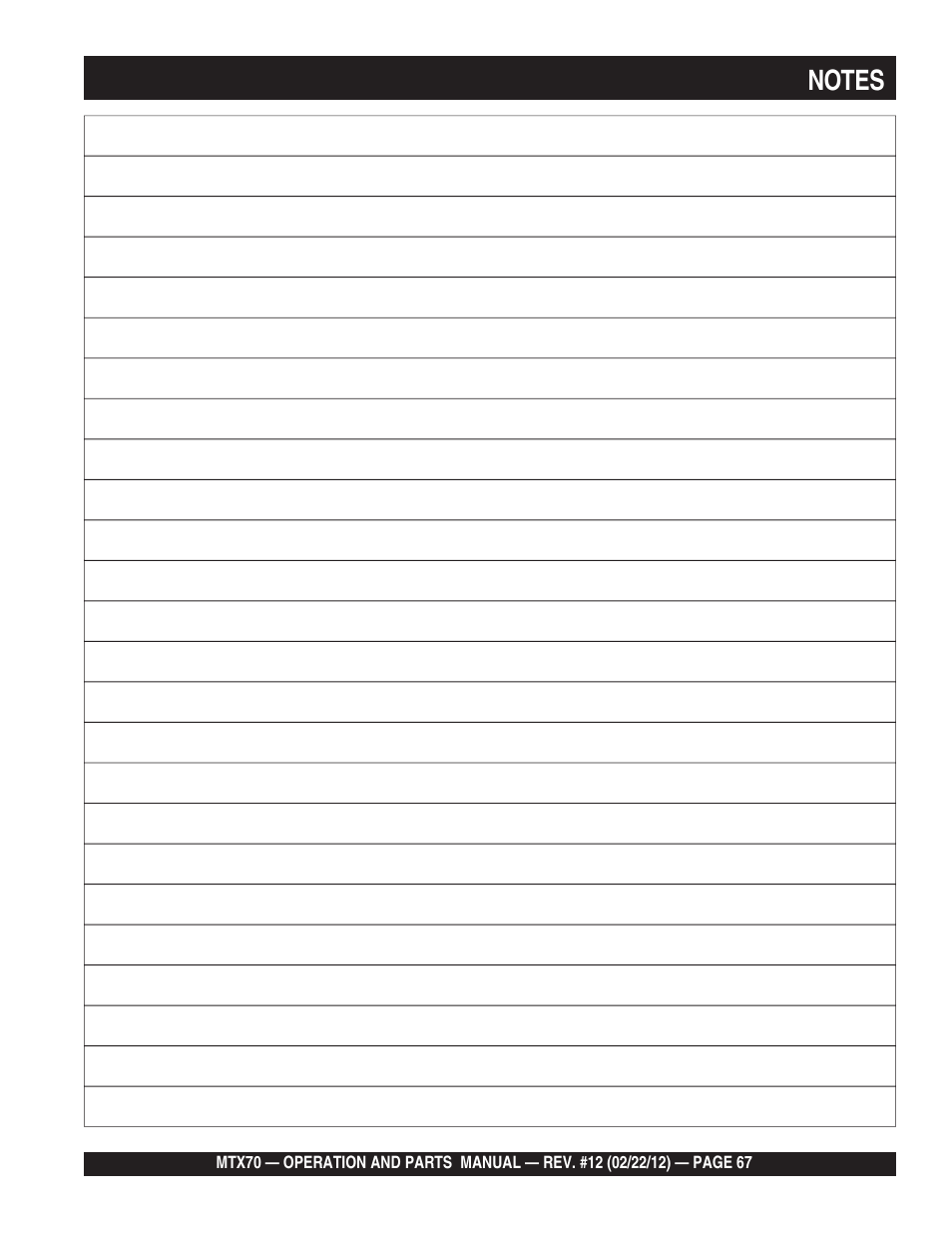 Multiquip MTX70 User Manual | Page 67 / 68