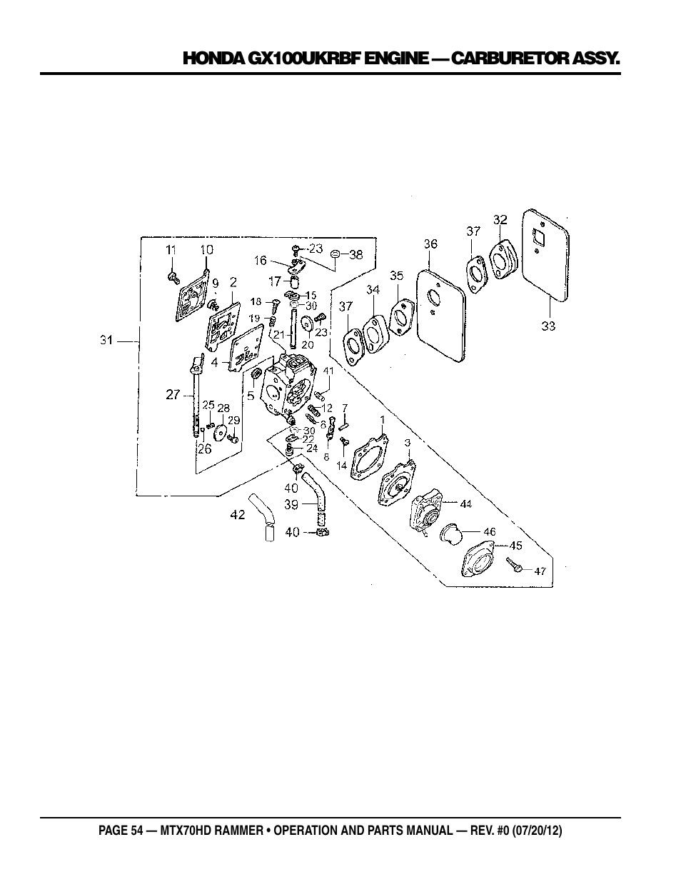 Multiquip MTX70HD User Manual | Page 54 / 68