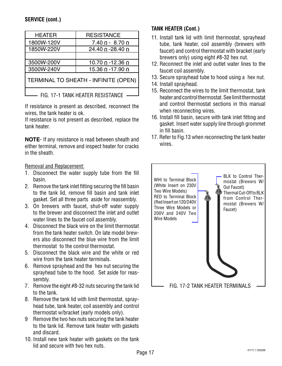 Bunn C User Manual | Page 17 / 59