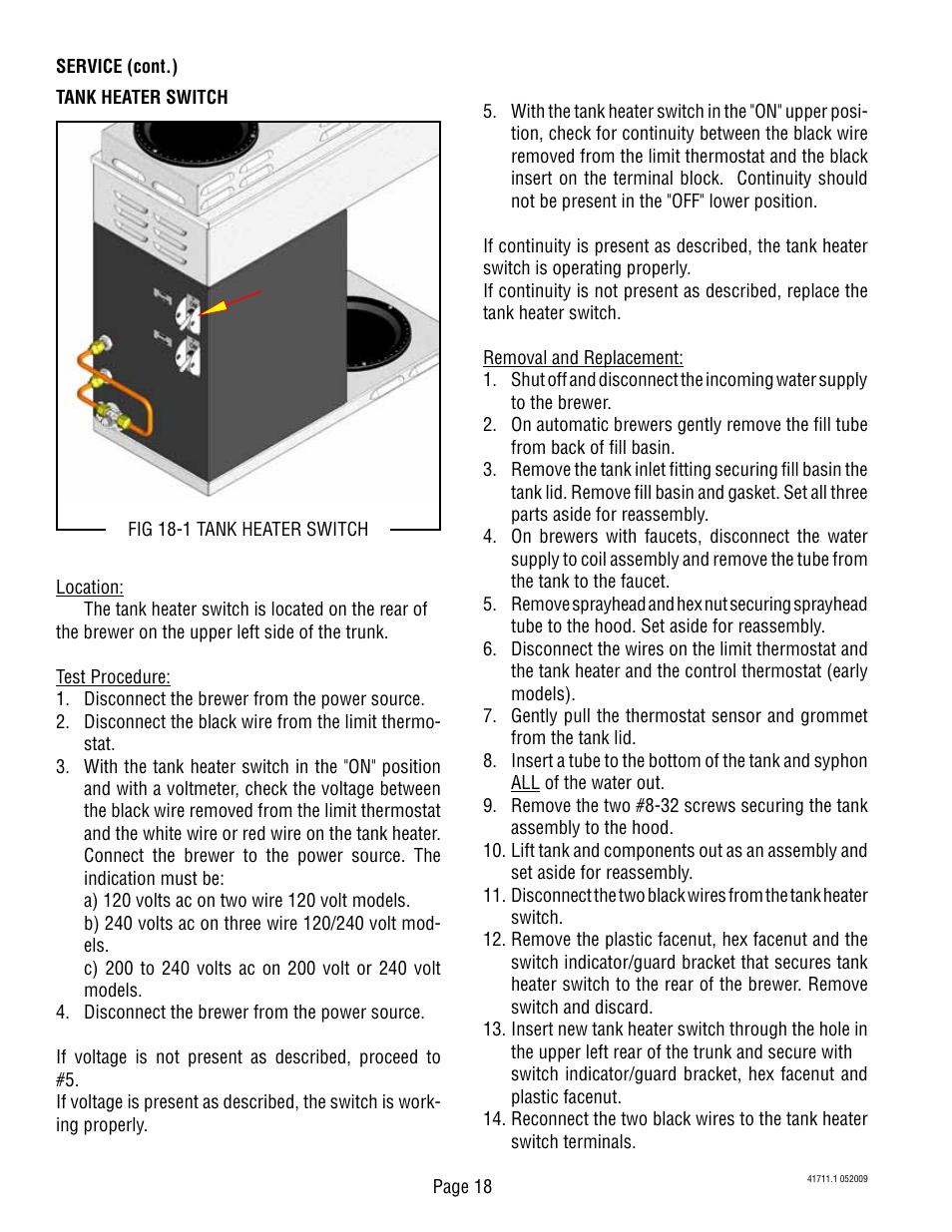 Bunn C User Manual | Page 18 / 59