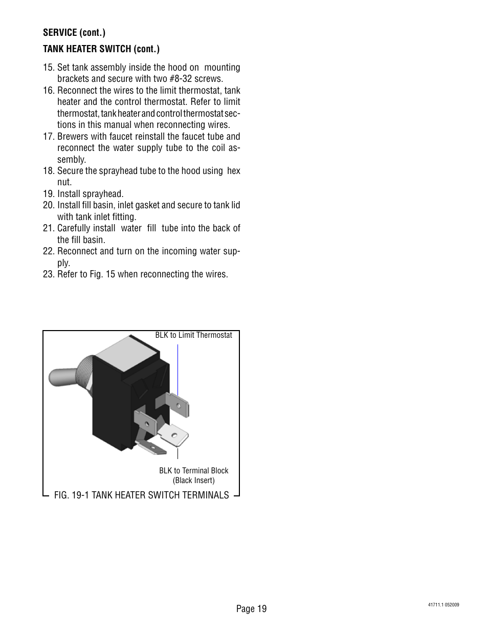 Bunn C User Manual | Page 19 / 59