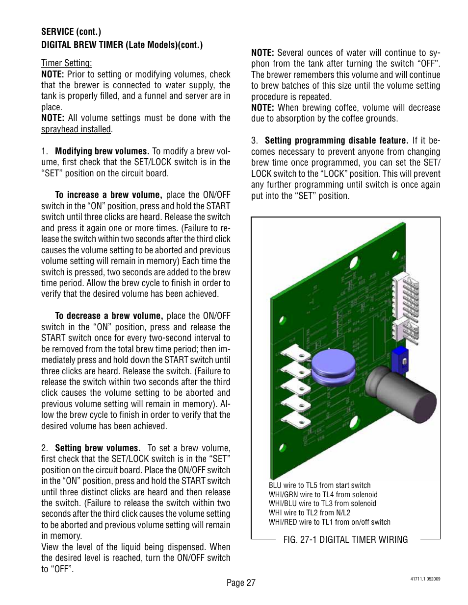 Bunn C User Manual | Page 27 / 59