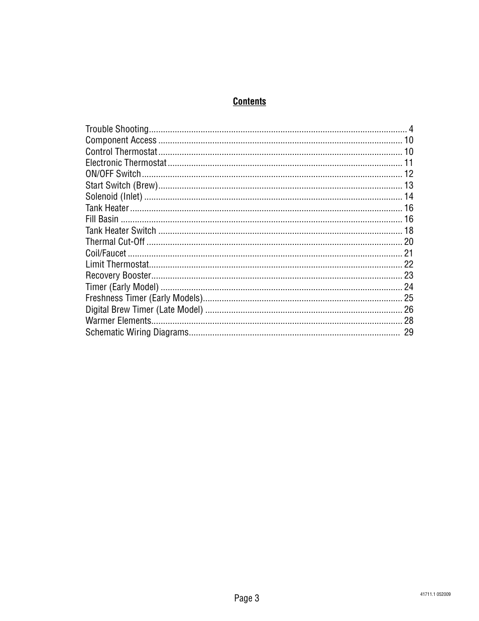 Bunn C User Manual | Page 3 / 59