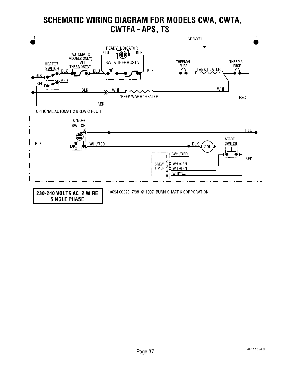 Page 37 | Bunn C User Manual | Page 37 / 59
