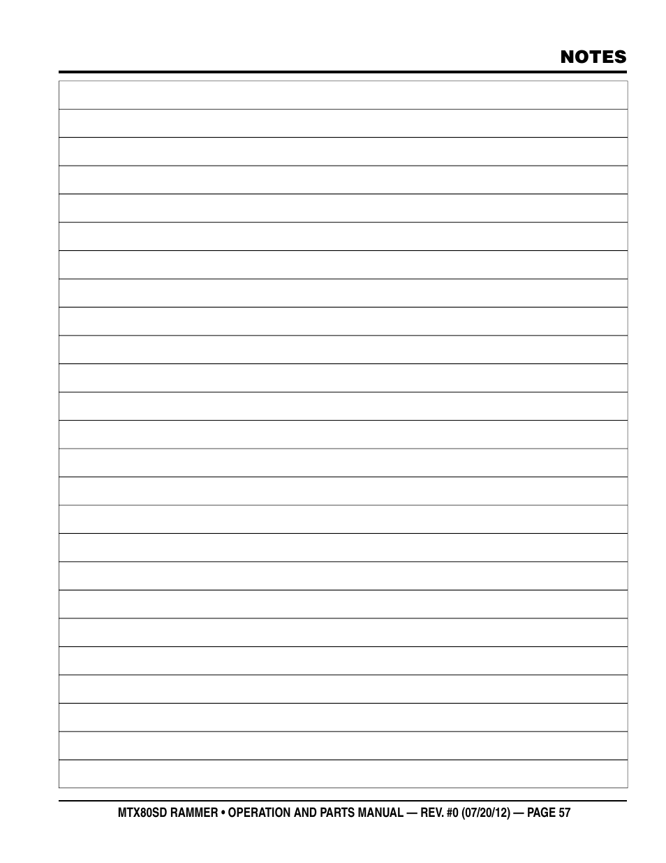 Multiquip MTX80SD User Manual | Page 57 / 58