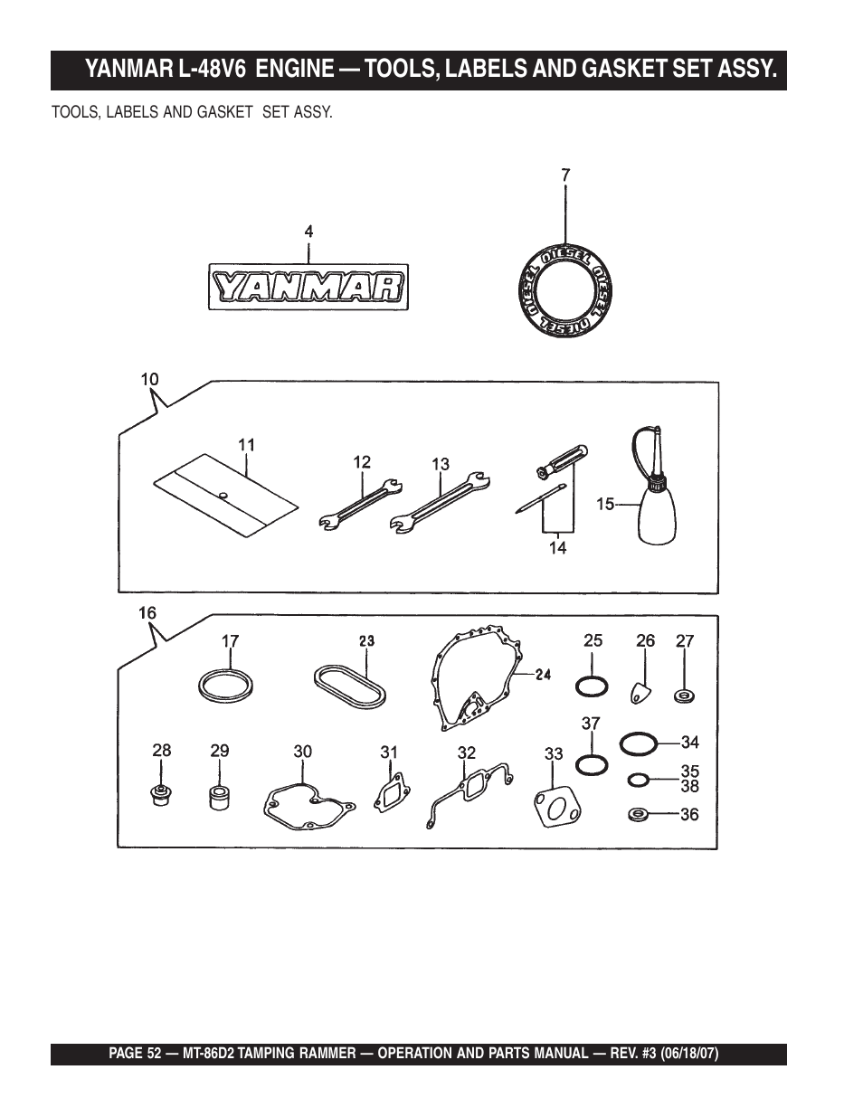 Multiquip MT86D2 User Manual | Page 52 / 58