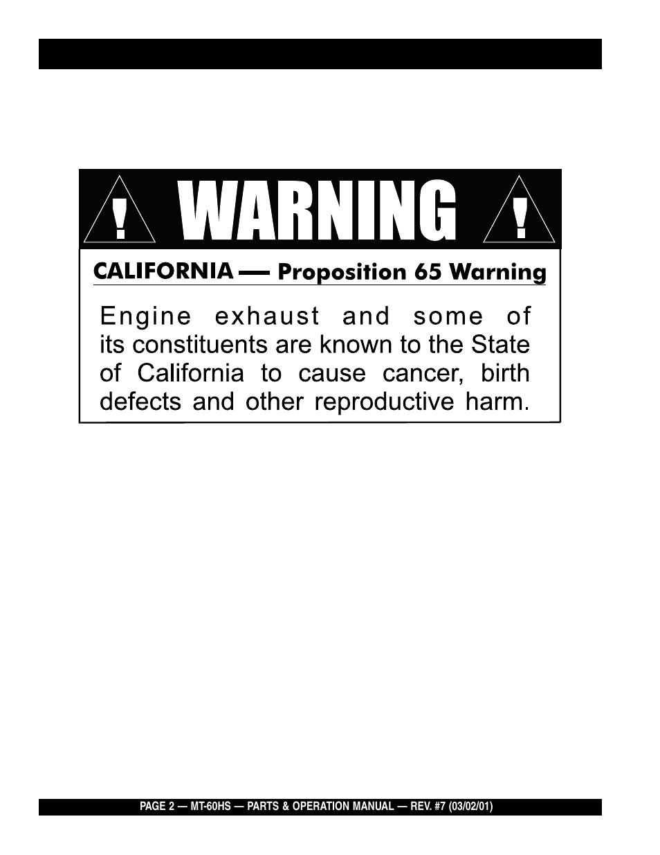 Multiquip MT60HS User Manual | Page 2 / 54