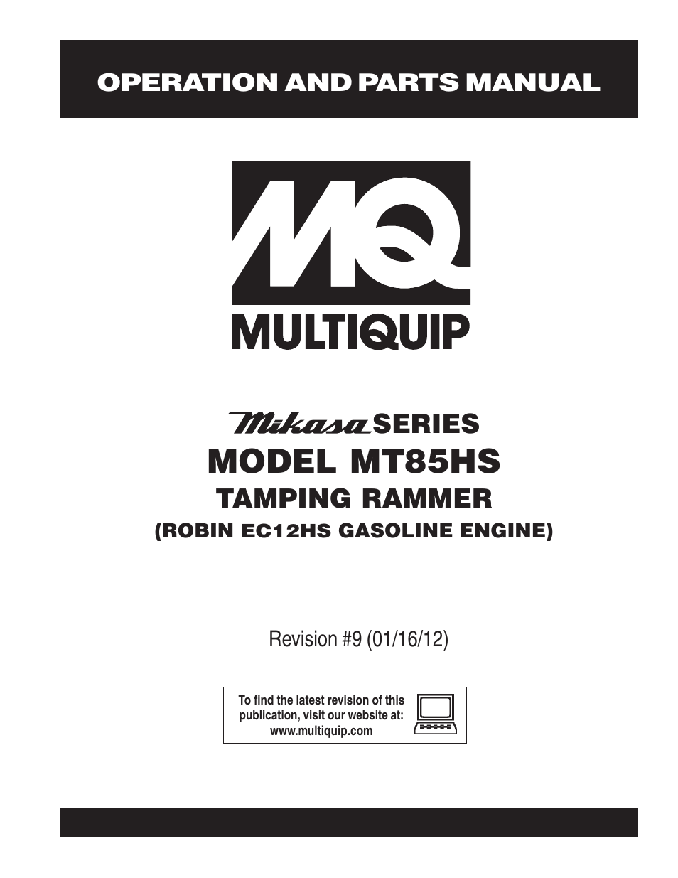 Multiquip MT85HS User Manual | 50 pages