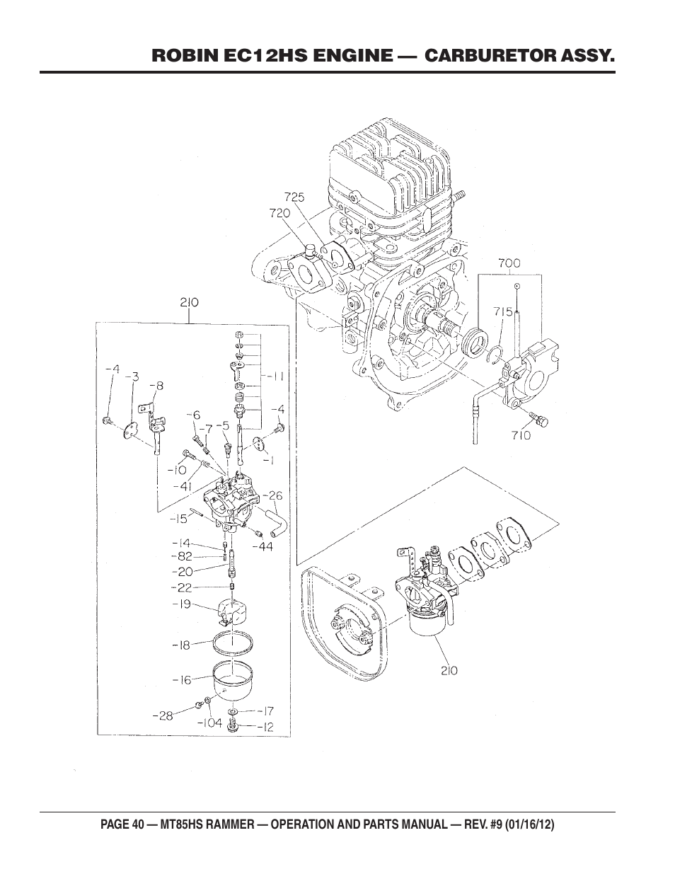 Multiquip MT85HS User Manual | Page 40 / 50