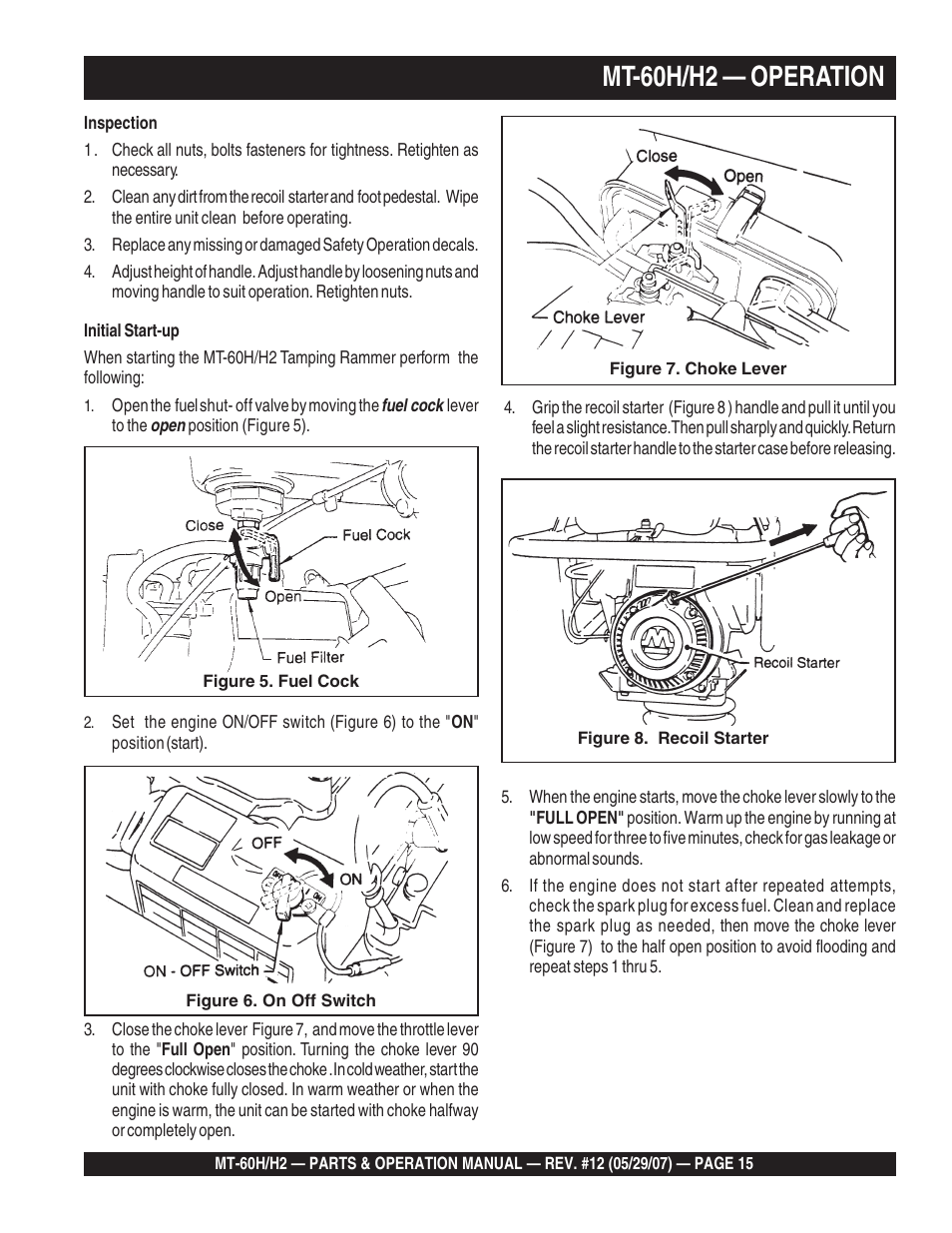 Mt-60h/h2 — operation | Multiquip MT-60H/H2 User Manual | Page 15 / 52