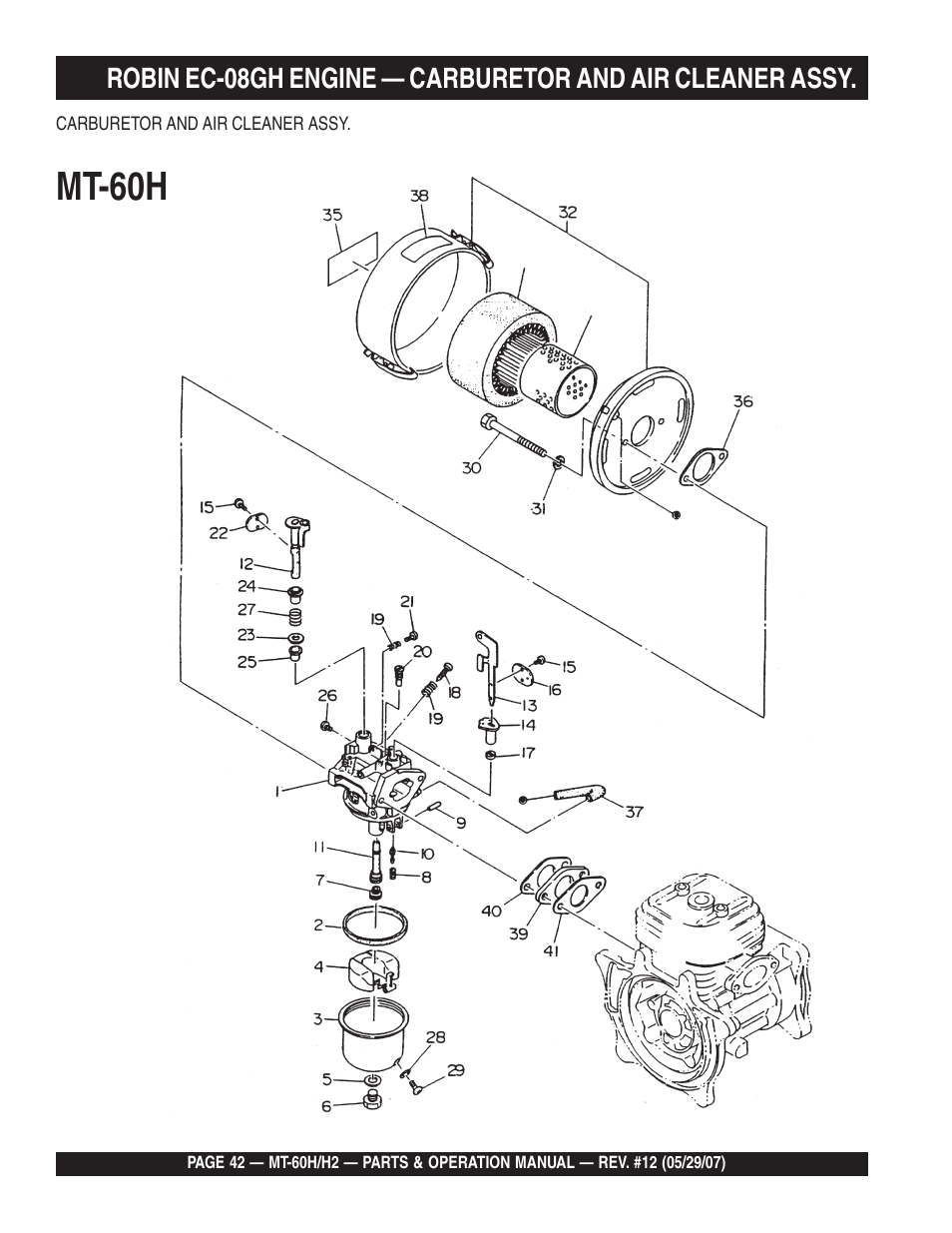 Mt-60h | Multiquip MT-60H/H2 User Manual | Page 42 / 52