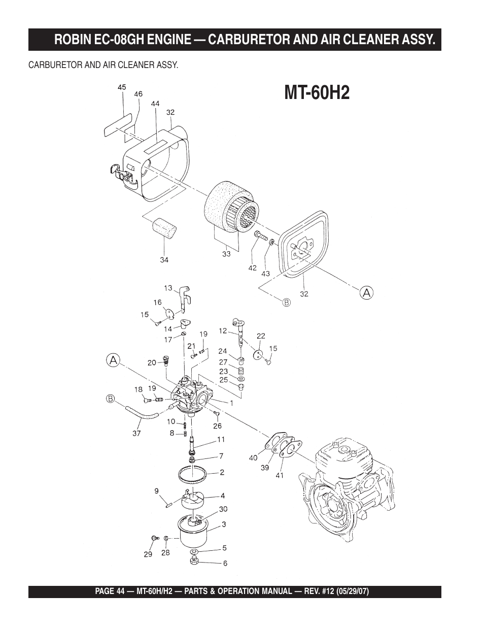 Mt-60h2 | Multiquip MT-60H/H2 User Manual | Page 44 / 52