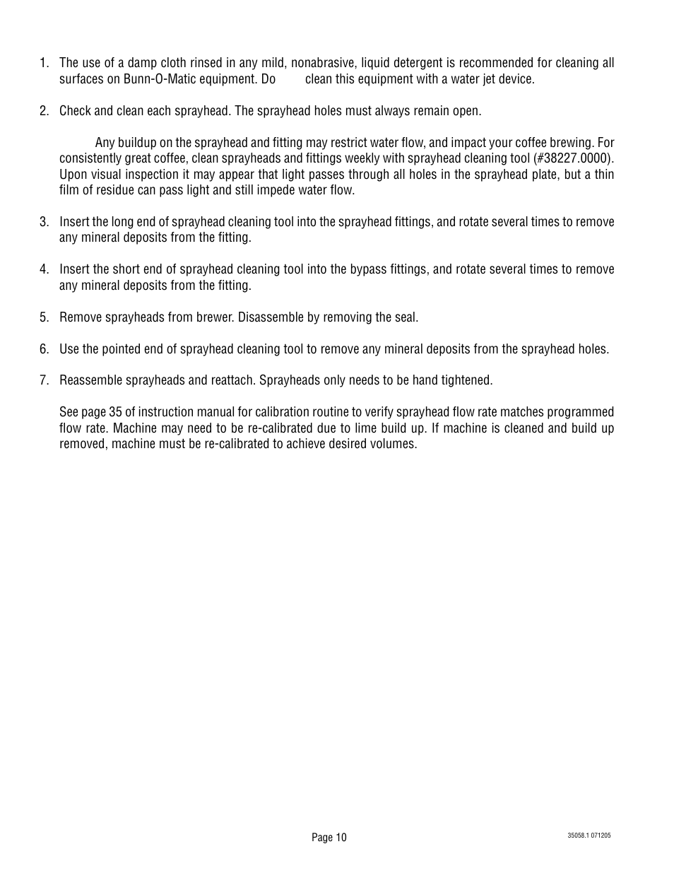 Cleaning | Bunn Dual TF DBC User Manual | Page 10 / 56