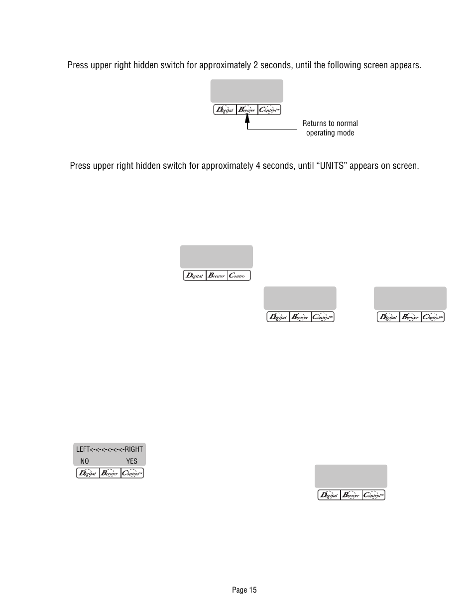 Bunn Dual TF DBC User Manual | Page 15 / 56