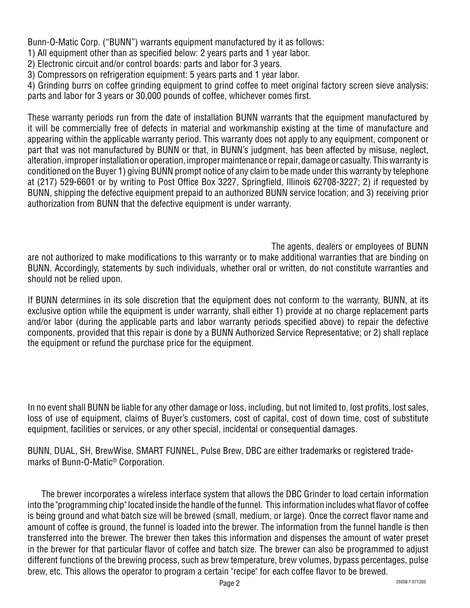 Introduction | Bunn Dual TF DBC User Manual | Page 2 / 56