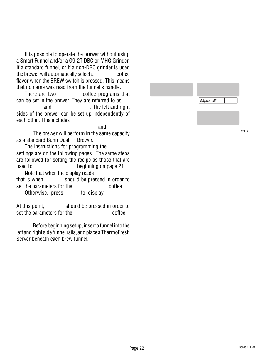 Bunn Dual TF DBC User Manual | Page 22 / 56