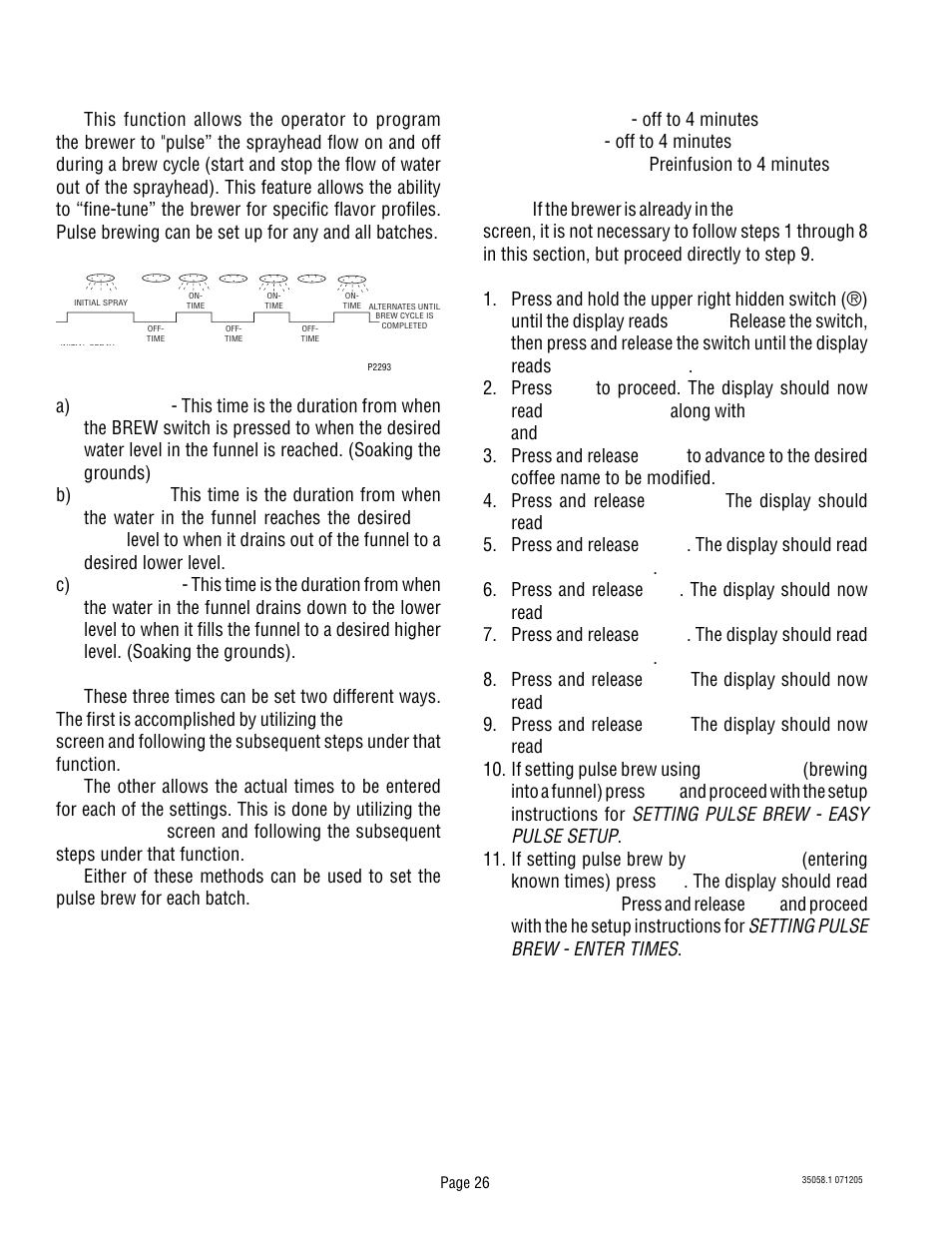 Programming the brewer (cont.) | Bunn Dual TF DBC User Manual | Page 26 / 56