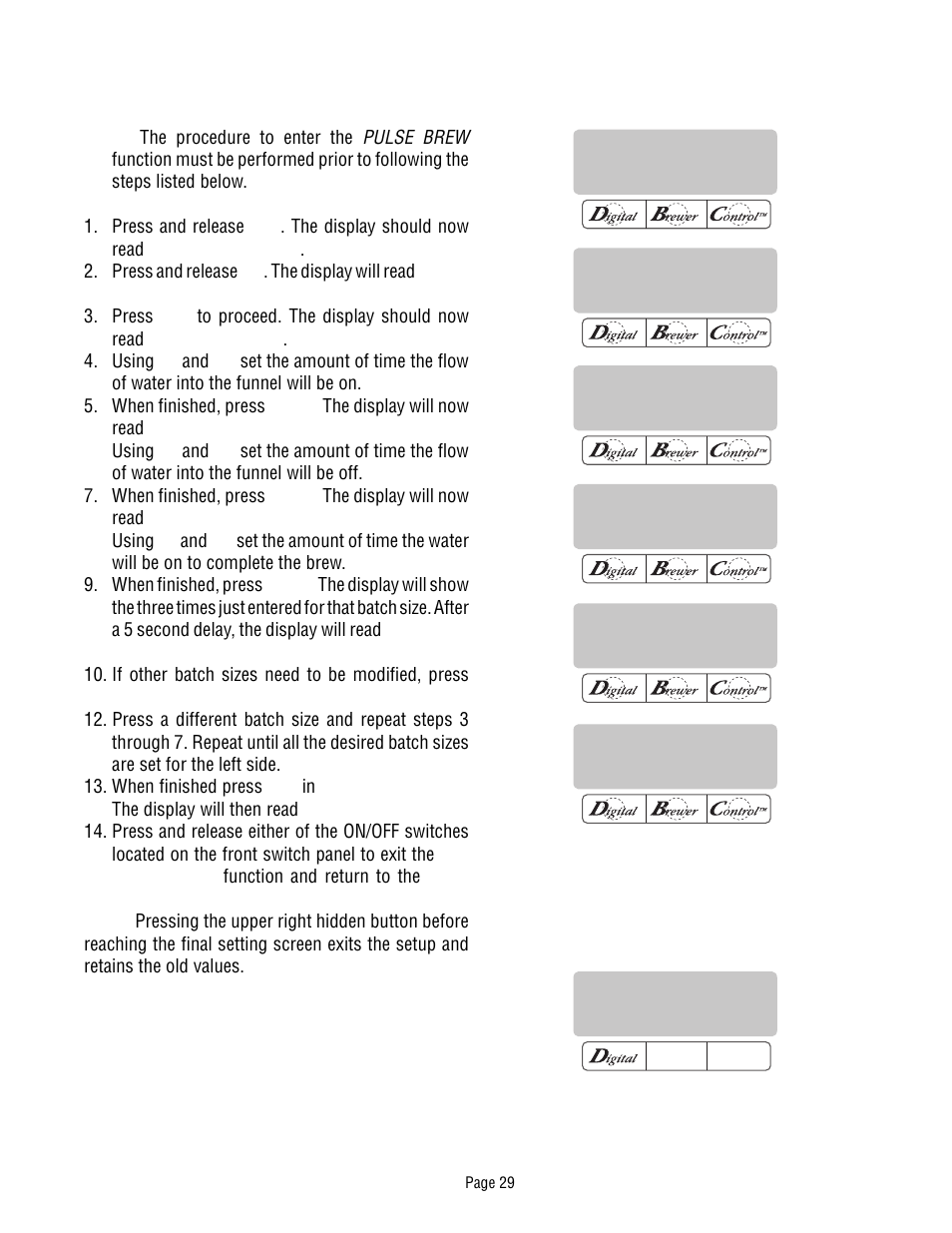 Bunn Dual TF DBC User Manual | Page 29 / 56