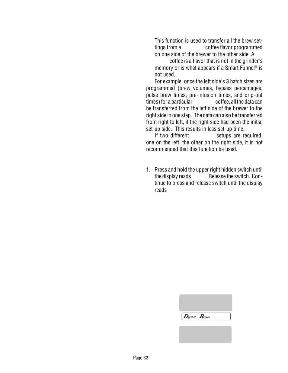 Bunn Dual TF DBC User Manual | Page 32 / 56