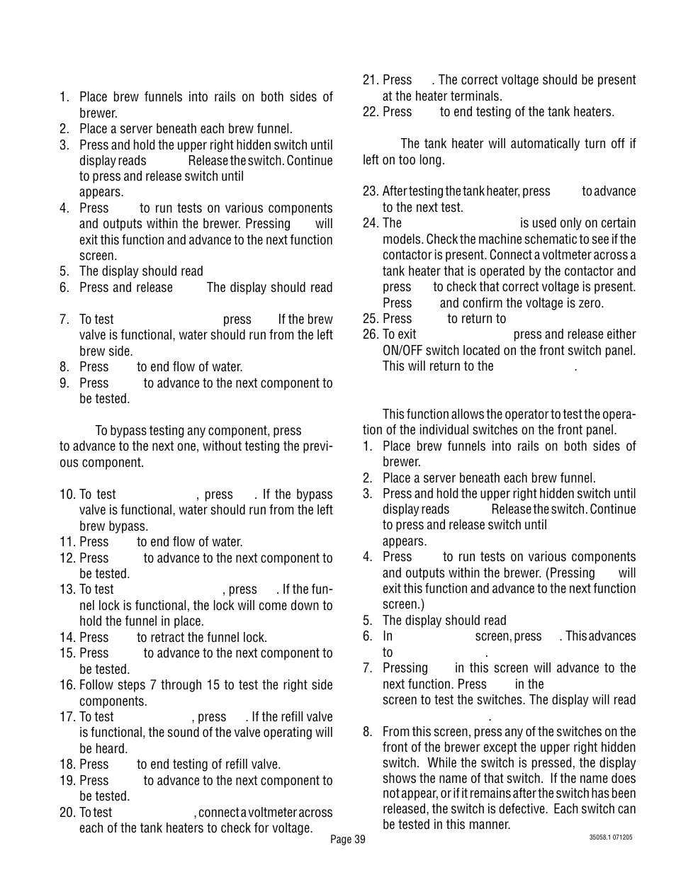 Bunn Dual TF DBC User Manual | Page 39 / 56