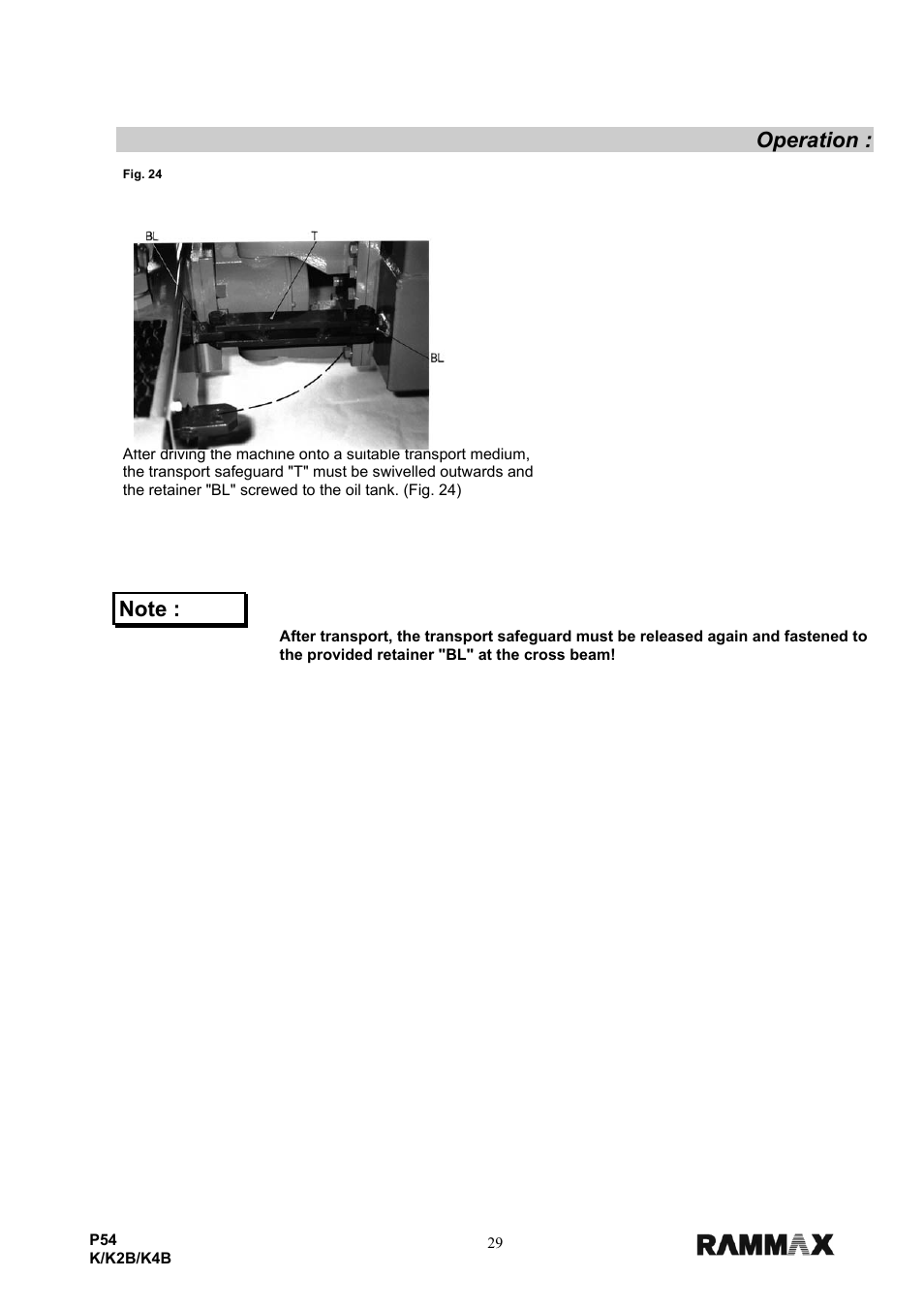 Operation | Multiquip P54K-K2B-K4B User Manual | Page 31 / 44