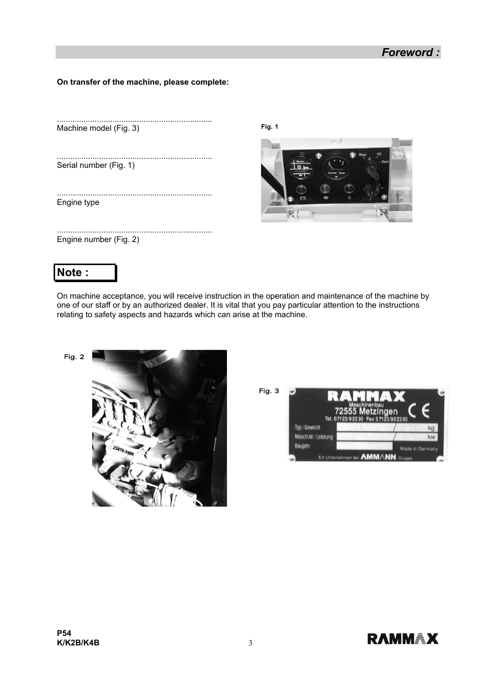 Foreword | Multiquip P54K-K2B-K4B User Manual | Page 4 / 44