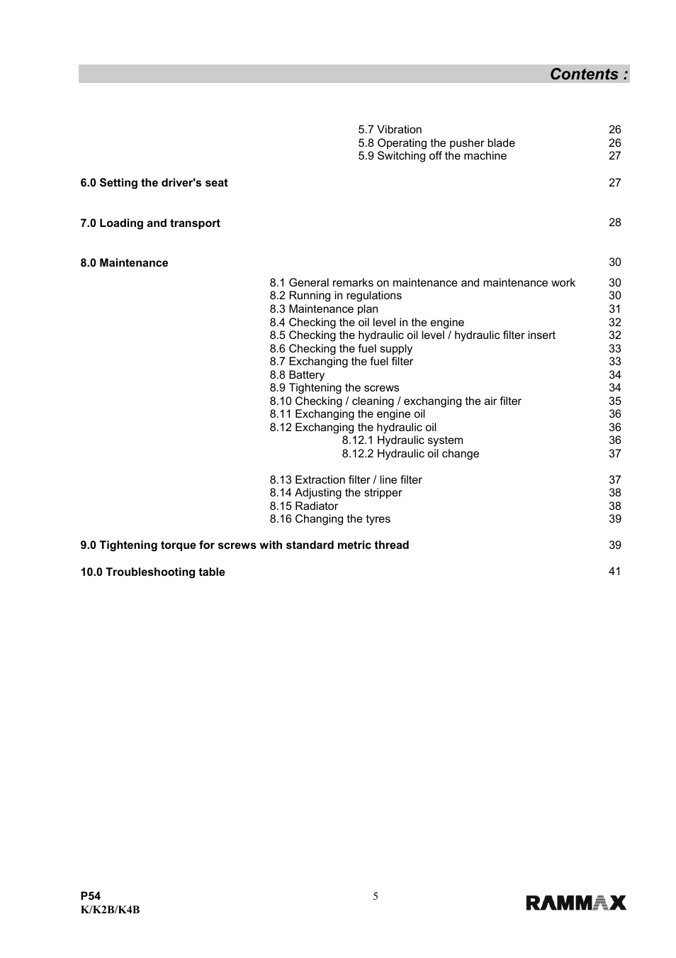 Multiquip P54K-K2B-K4B User Manual | Page 6 / 44