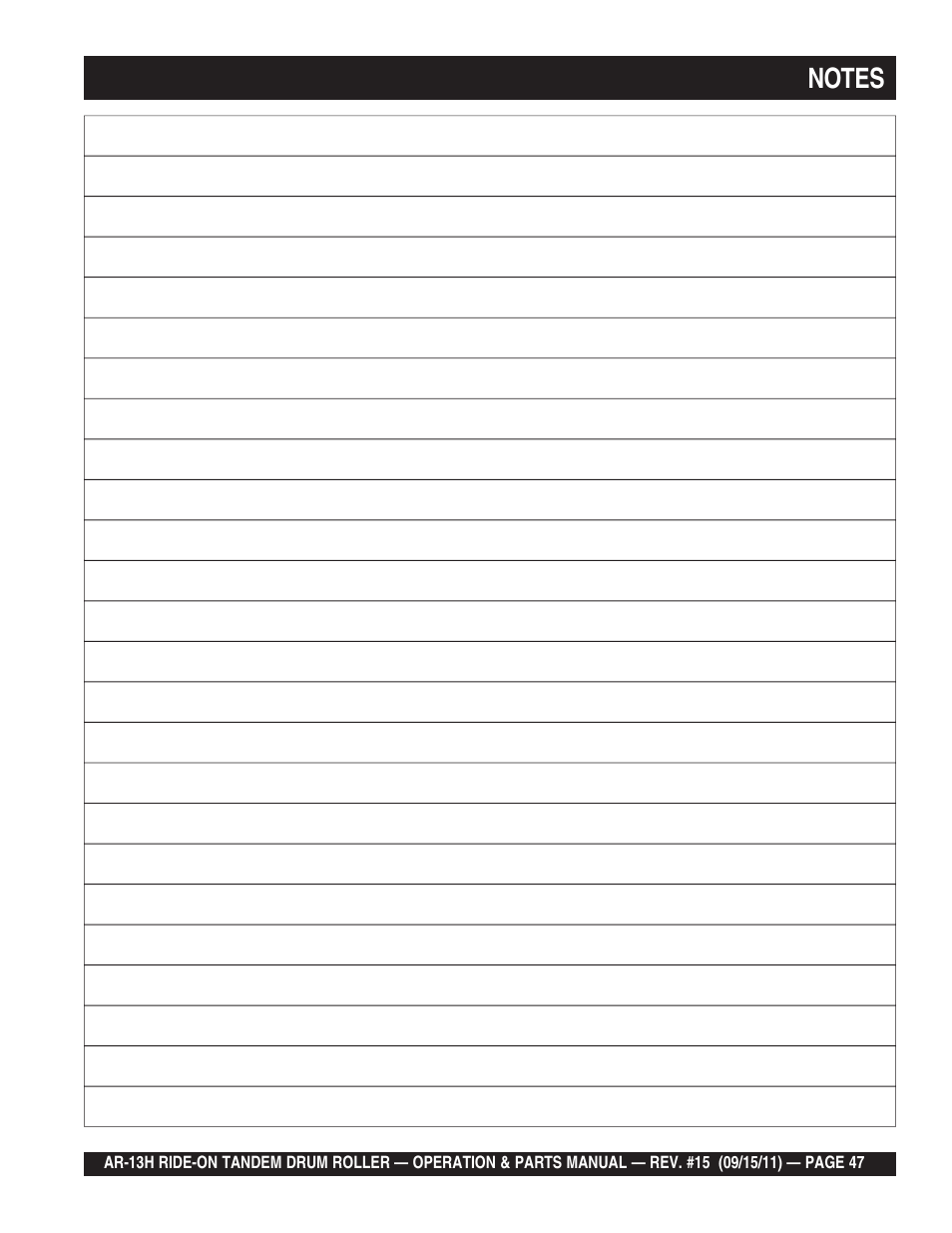 Multiquip AR13H User Manual | Page 47 / 116