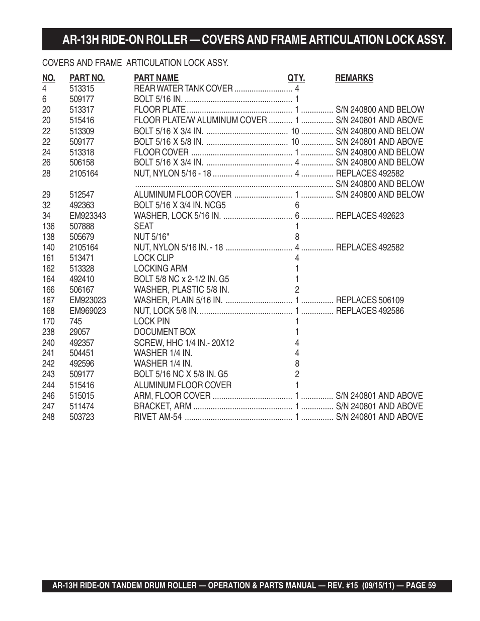 Multiquip AR13H User Manual | Page 59 / 116