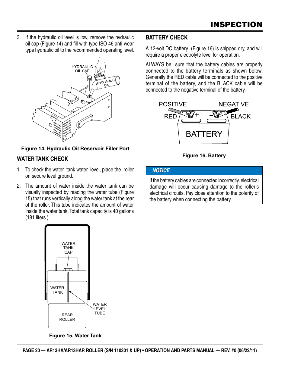 Inspection | Multiquip AR13HAR User Manual | Page 20 / 82