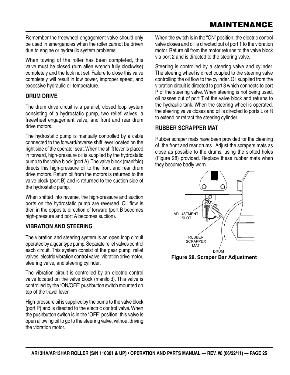 Maintenance | Multiquip AR13HAR User Manual | Page 25 / 82