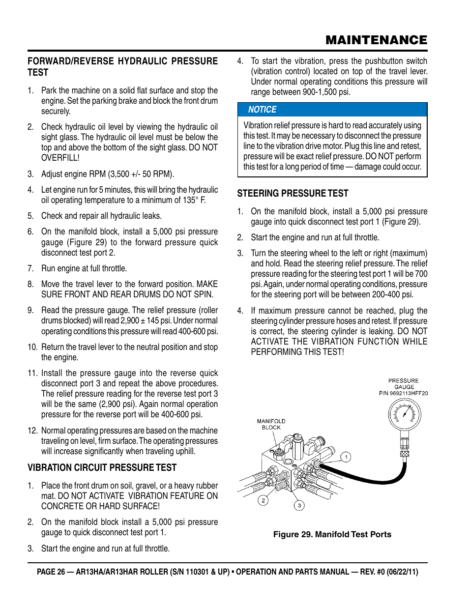 Maintenance | Multiquip AR13HAR User Manual | Page 26 / 82