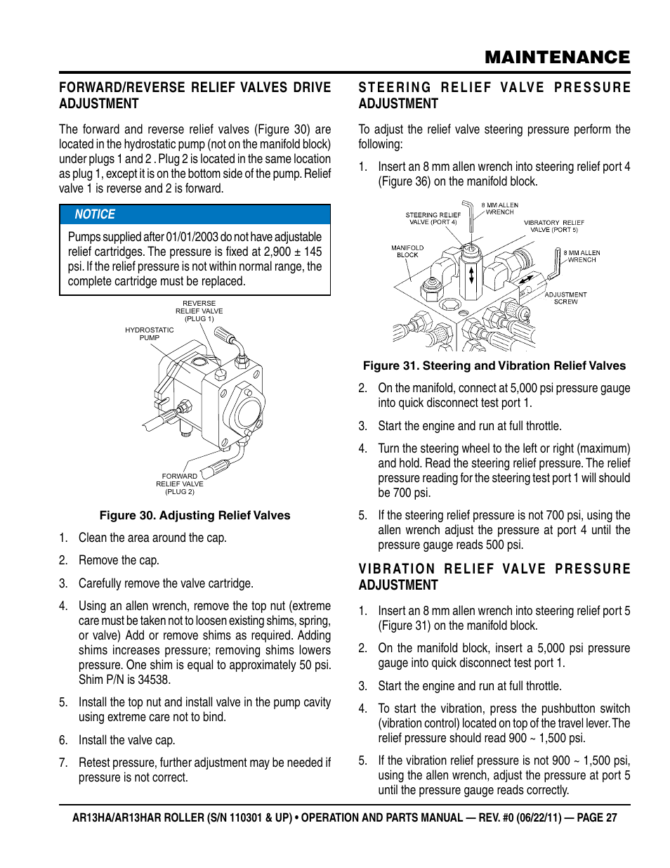 Maintenance | Multiquip AR13HAR User Manual | Page 27 / 82