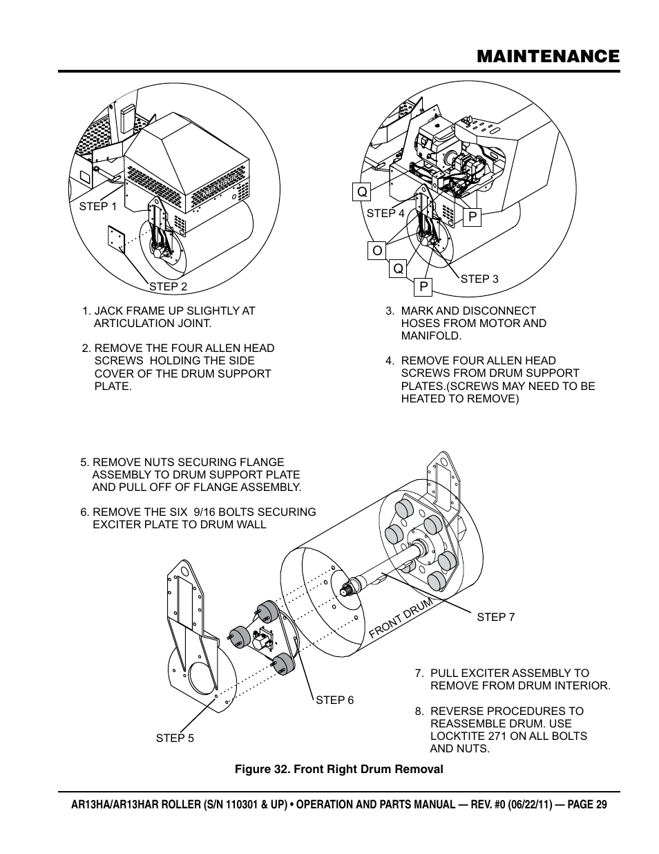 Maintenance | Multiquip AR13HAR User Manual | Page 29 / 82