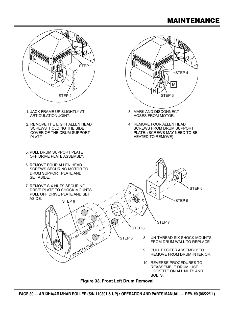 Maintenance | Multiquip AR13HAR User Manual | Page 30 / 82