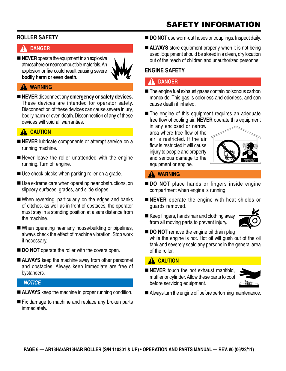Safety information | Multiquip AR13HAR User Manual | Page 6 / 82