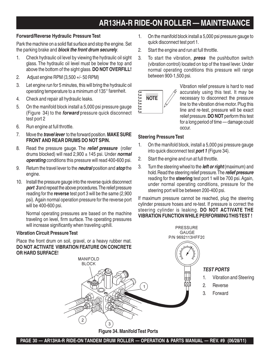 Ar13ha-r ride-on roller — maintenance | Multiquip AR13HAR User Manual | Page 30 / 116