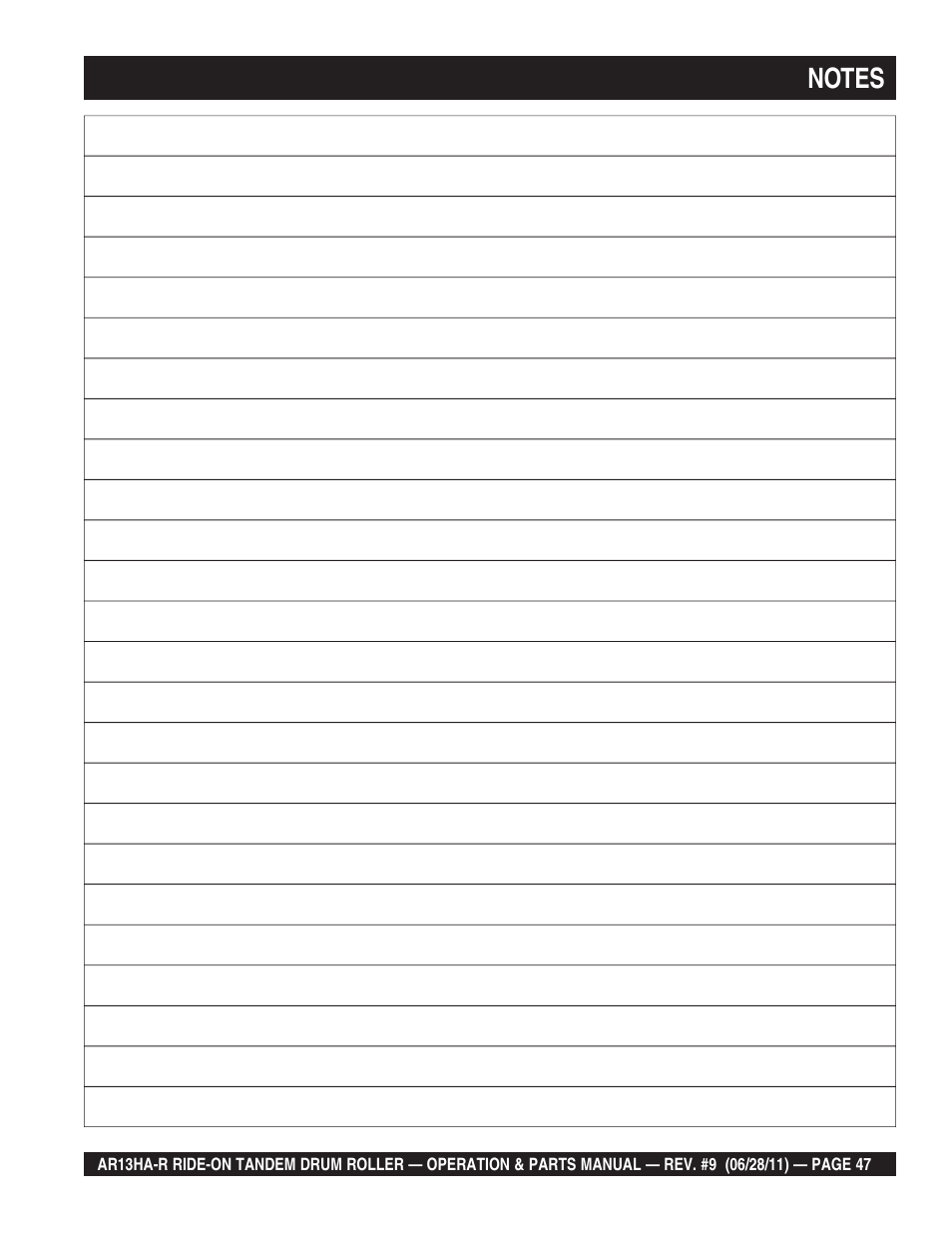 Multiquip AR13HAR User Manual | Page 47 / 116